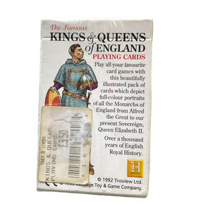 Kings and Queens of England Playing Cards 1992 New in Pkg